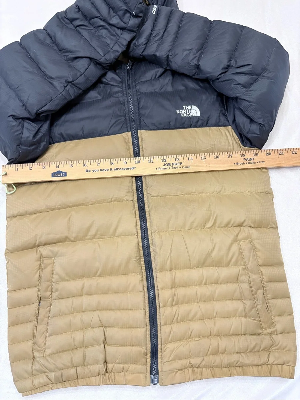 The North Face Men’s Hooded Puffer Jacket - Black & Tan Reversible